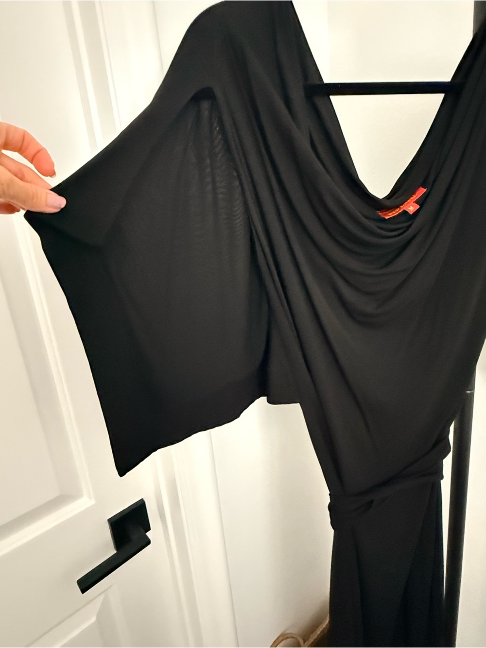 Vivienne Westwood Black Draped Cowl Neck Maxi Dress With Tie Waist - Picture 3 of 9